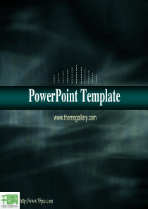 墨绿色的艺术PPT模板