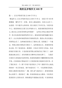 我的压岁钱作文600字