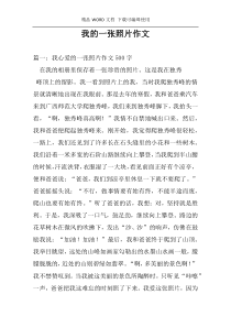 我的一张照片作文