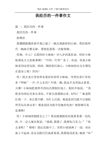 我经历的一件事作文