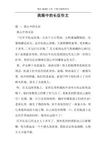 我眼中的长征作文