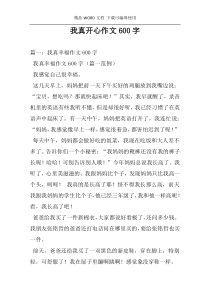 我真开心作文600字