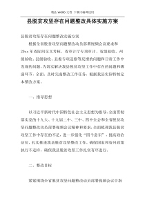 县脱贫攻坚存在问题整改具体实施方案