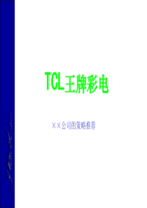 TCL品牌策略推荐（PPT 111页）