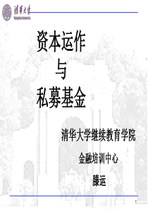 资本运作与私募基金(PPT 36页)