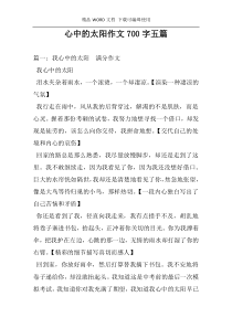 心中的太阳作文700字五篇