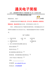 通关电子简报