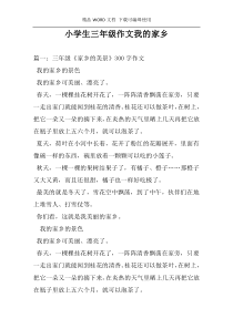 小学生三年级作文我的家乡