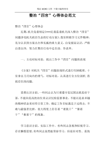 整治“四官”心得体会范文