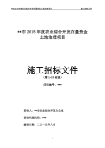 农综开发施工招标文件(合理低价评标法)