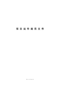 项目运作规范
