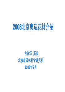 XXXX北京奥运用花策略