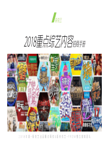 爱奇艺2018重点综艺内容招商手册-