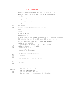 三年级英语上册 Unit 5 Classroom教案 鲁科版