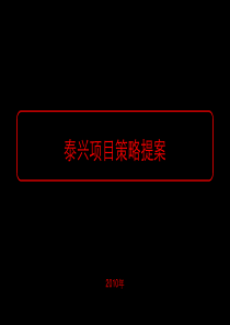 XXXX年泰兴项目策略提案