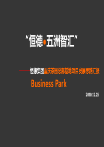 重庆恒德集团茶园总部基地项目发展思路汇报_80PPT_XXXX年