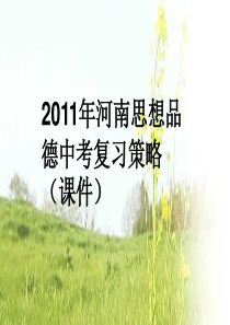 XXXX年河南思想品德中考复习策略(课件)