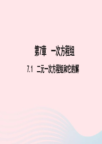 七年级数学下册第7章一次方程组71二元一次方程组和它的解作业课件新版华东师大版