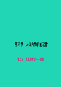 七年级生物下册第四单元生物圈中的人第四章人体内物质的运输第二节血流的管道血管作业课件新版新人教版