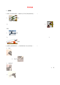 2021年中考物理必考点专项训练简单机械含解析