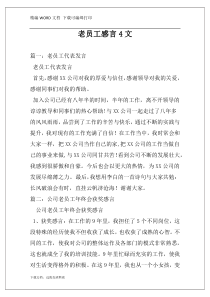 老员工感言4文