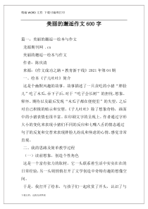 美丽的邂逅作文600字