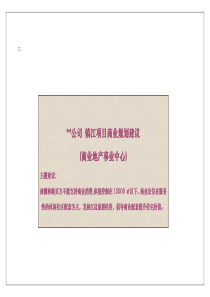 镇江某项目商业规划建议