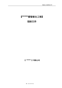 大楼智能化工程招标文件