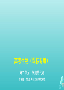课标专用5年高考3年模拟A版2020高考生物专题3物质进出细胞的方式课件