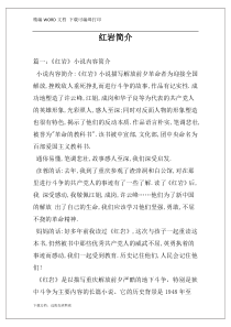 红岩简介