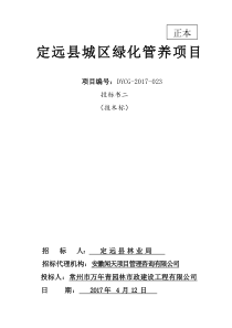 定远县投标书技术标