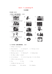 七年级英语下册 Unit 5 I’m watching TV测试题（A卷） 人教新目标版