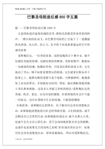 巴黎圣母院读后感800字五篇