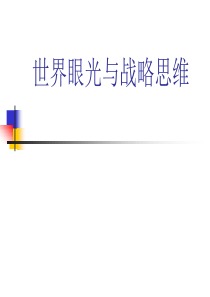 世界眼光与战略思维