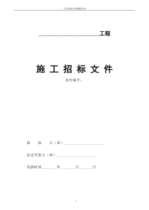 工程招标文件模板范本