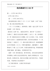 我的愿望作文300字