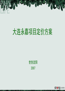 世创沈阳永嘉浑南项目定价策略报告