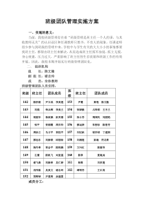 班级管理团队模式实施方案.doc
