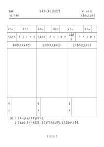 A2101停车场库值班记录