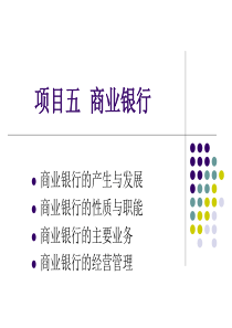 项目5商银行业