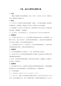 工程成本主管竞聘方案