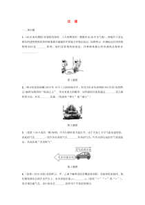 2020届中考物理考点复习卷 压强