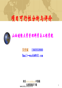 项目可行性分析与评价(2)