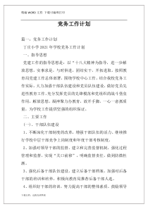 党务工作计划