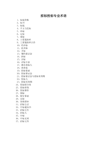 招标投标术语解释大全--