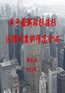 招标投标法律制度介绍(XXXX年4月)ppt