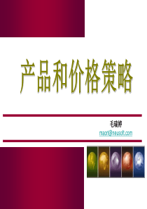 产品和价格策略