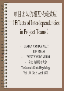 项目团队的相互依赖效应