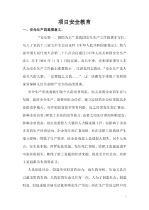 项目安全教育