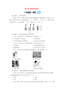 （广西专用）2019中考物理一轮新优化 第三章 物态变化练习